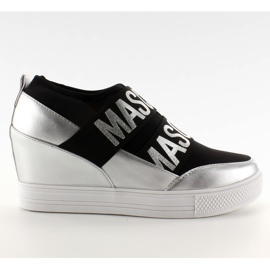 Wedge Sneakers JK11P Silber grau schwarz weiß