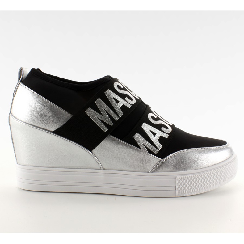 Wedge Sneakers JK11P Silber grau schwarz weiß
