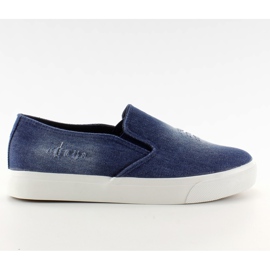 Slip-On-Sneaker aus Denim K-89 D. blau navy blau