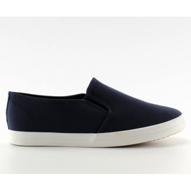 Material Slip-On Sneakers 1-98 Navy Blue marineblau