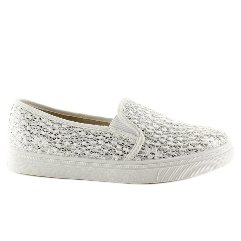 Spitze Slip-On Pastellfarben XIN07P Weiß