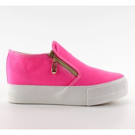 Wedge Slip-on mit Reißverschluss NG620 Pink rosa