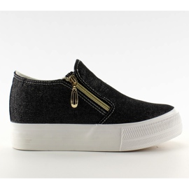 Jeans Slip On NG621 Schwarzer Keil