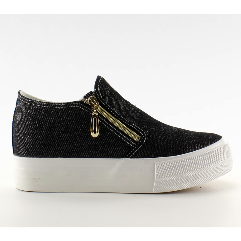 Jeans Slip On NG621 Schwarzer Keil