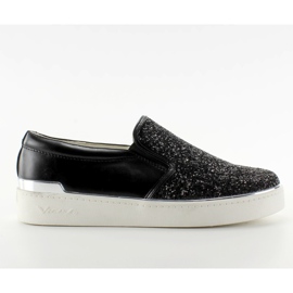 Stylischer eleganter Slipony 788-26 Schwarz