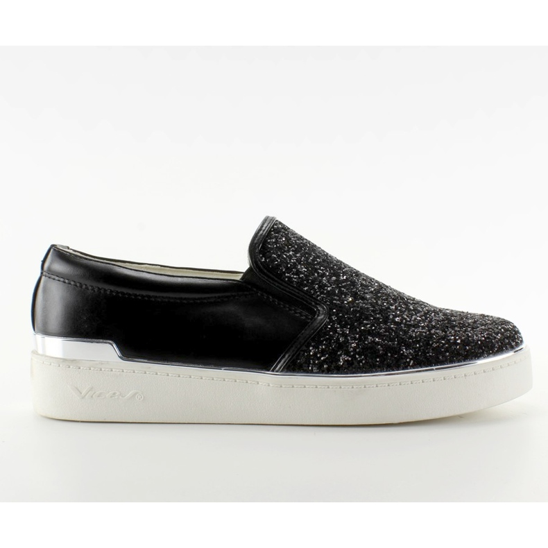 Stylischer eleganter Slipony 788-26 Schwarz