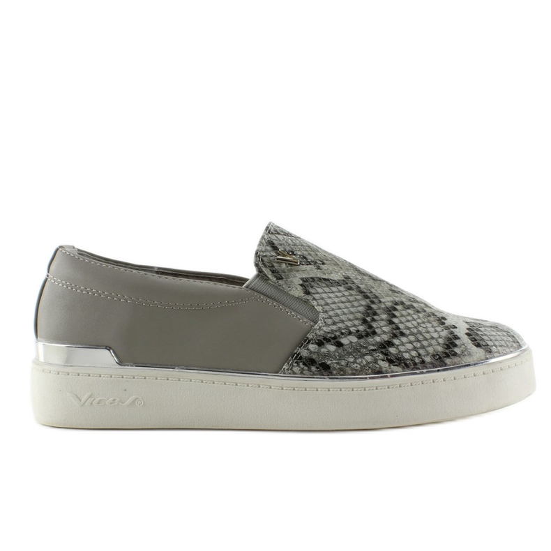 Slip-On Sneaker mit Schlangenmuster 787 Grey grau