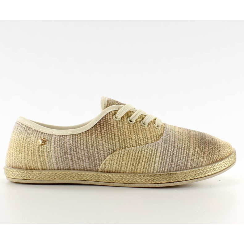Stylischer Oxford-Beige-Beige-Sneaker