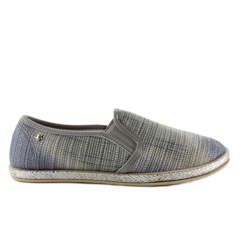 Stilvolle, grau schattierte Slip-On-Sneakers blau