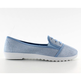 Bezaubernde Sneakers mit Schnürung L. Blau