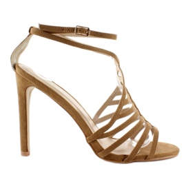 Sandalen mit hohem Absatz Hp-5H5639 braun