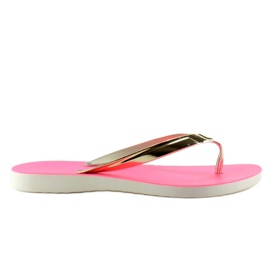 Flip-Flops Goldstreifen Pt79 rosa gelb
