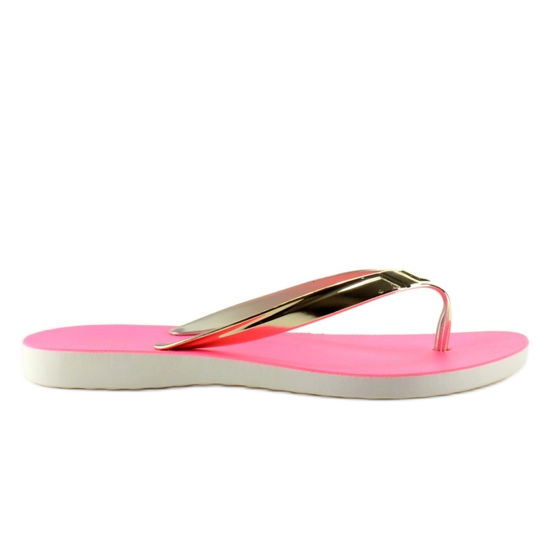 Flip-Flops Goldstreifen Pt79 rosa gelb
