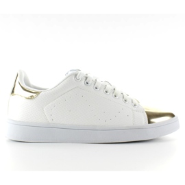 Turnschuhe mit metallischen Zehen YP-01 Gold weiß gelb