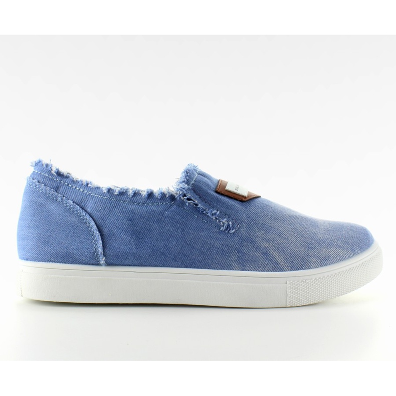 Denim-Slipper mit NB22 L. Blauem Abzeichen