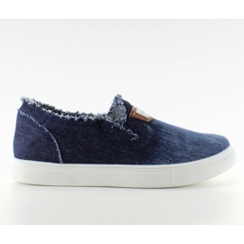 Slip-On aus Denim mit Patch NB22 Blue blau
