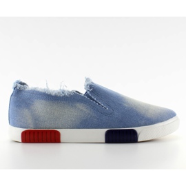 Turnschuhe mit farbiger Sohle BL65 L. Blue blau