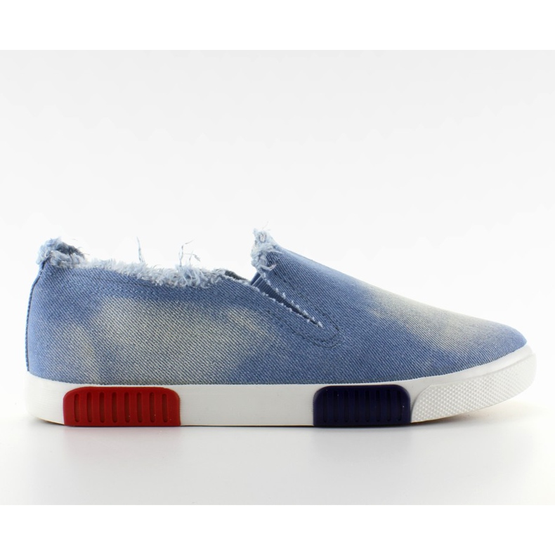 Turnschuhe mit farbiger Sohle BL65 L. Blue blau