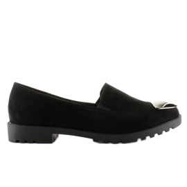 Loafer mit Silberplatte 2030 Schwarz