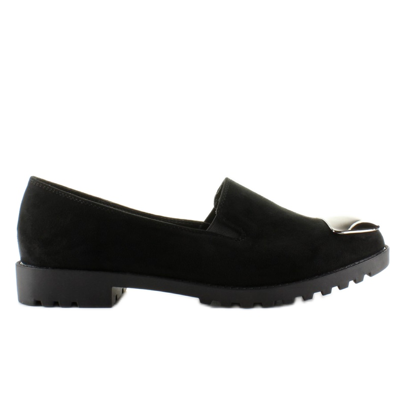 Loafer mit Silberplatte 2030 Schwarz