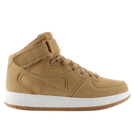 Wildleder-High-Top-Sneaker B777 Beige