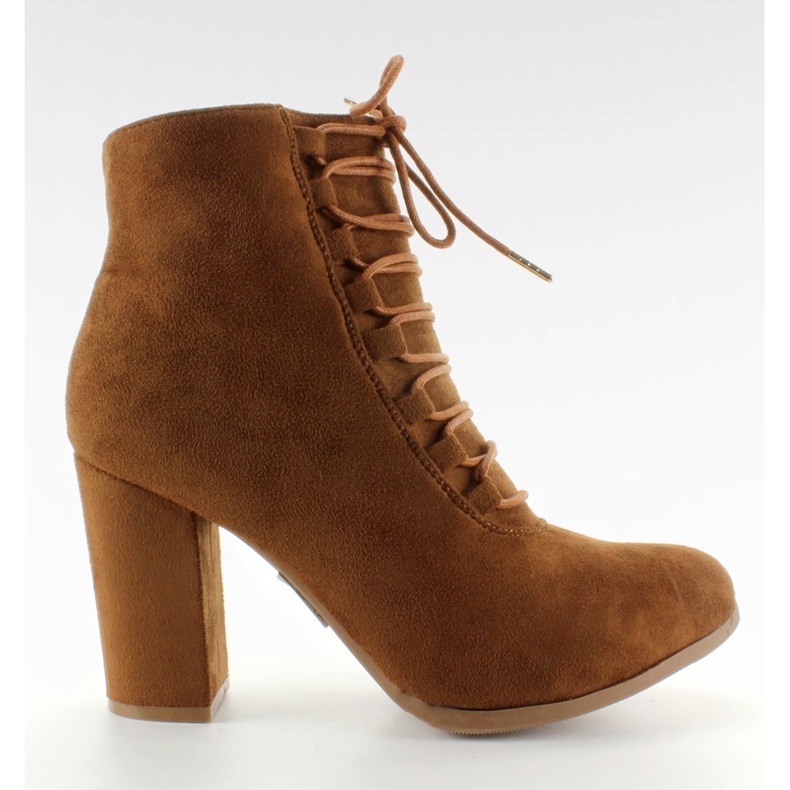 Wildlederstiefel breiter Absatz NC16 Camel braun