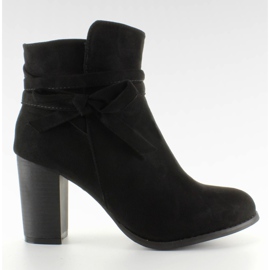 Stiefeletten mit einer Schleife Schwarz