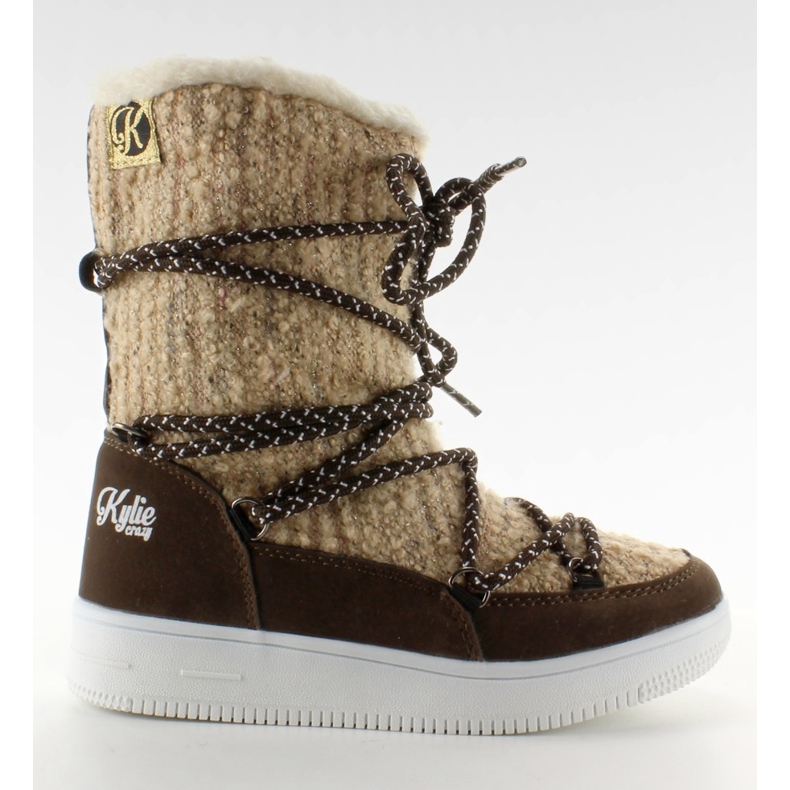 Kinder Beige Eskimo Schneestiefel
