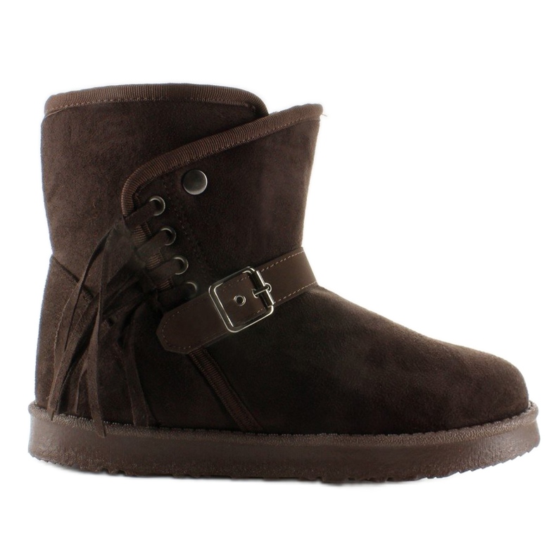 Emusy für Damen mit Fransen K1661504 Kastanienbraun