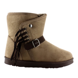 Damen-Emusy mit Fransen K1661504 Taupe beige