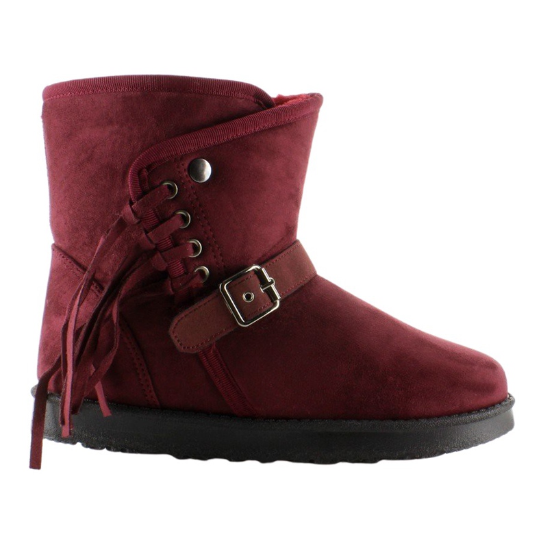 Damen Emusy mit Fransen K1661504 Burdeos rot