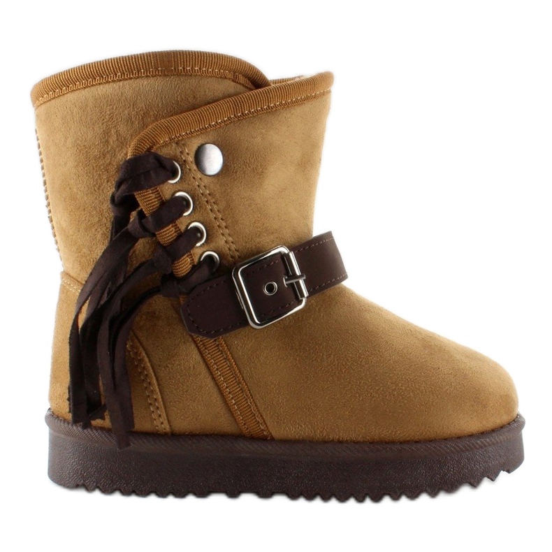 Kinder-Emuski mit Frędzlami K1647404 Kamel braun