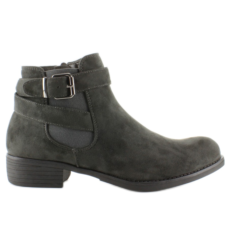 Chelsea-Stiefel aus Wildleder mit grauer Y-002-Schnalle