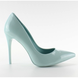 Glatt lackierte High Heels E396 L. Blau