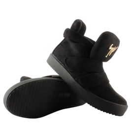 GF-jx29 Schwarze Wildlederturnschuhe