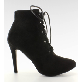 Schnür-High Heels H253 Schwarz