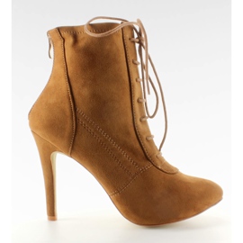 Schnürschuhe H254 Camel braun mehrfarbig