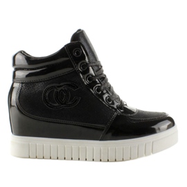 Chanelki NB83P Schwarze Turnschuhe