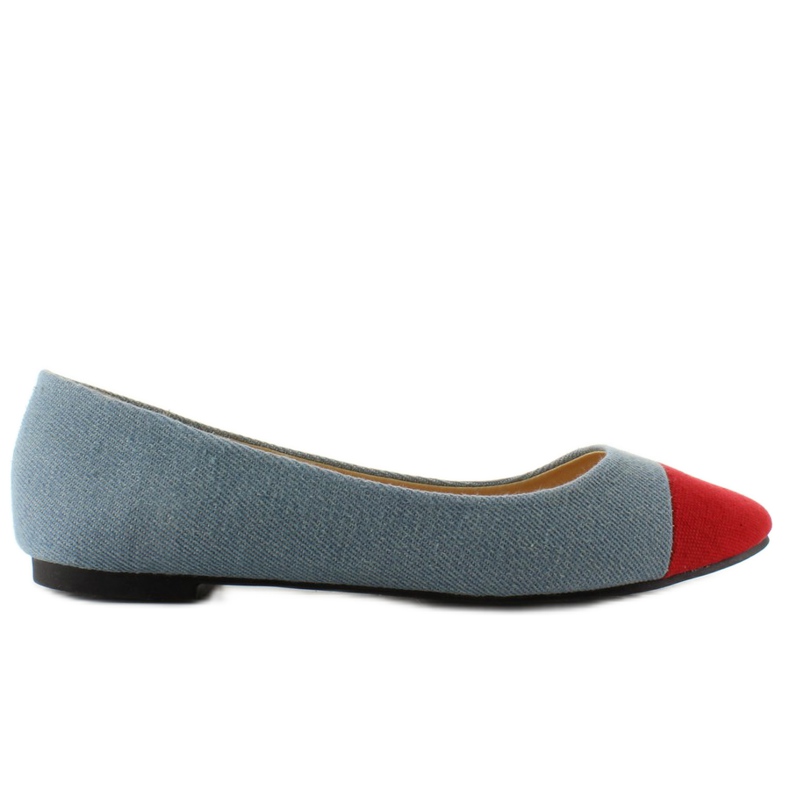 Canvas-Ballerinas mit Zehen Mb-6381 Blau