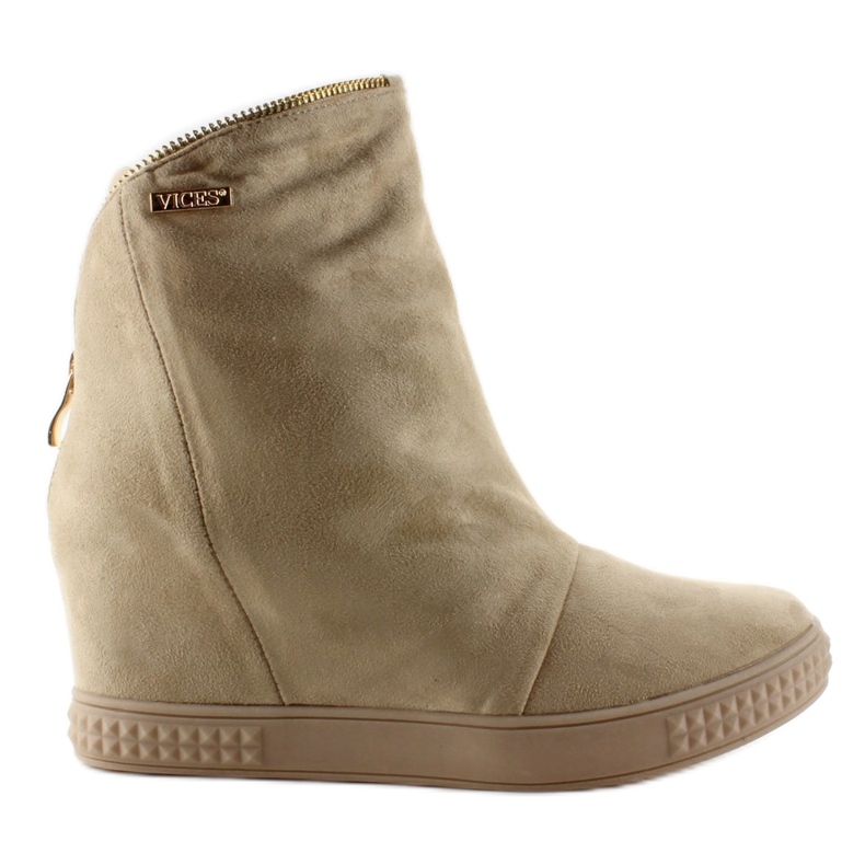 Wildlederturnschuhe versteckter Keil 1133 Beige