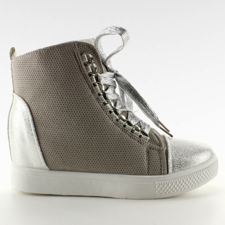 Turnschuhe mit Ketten R72 Grey3 / Silber grau