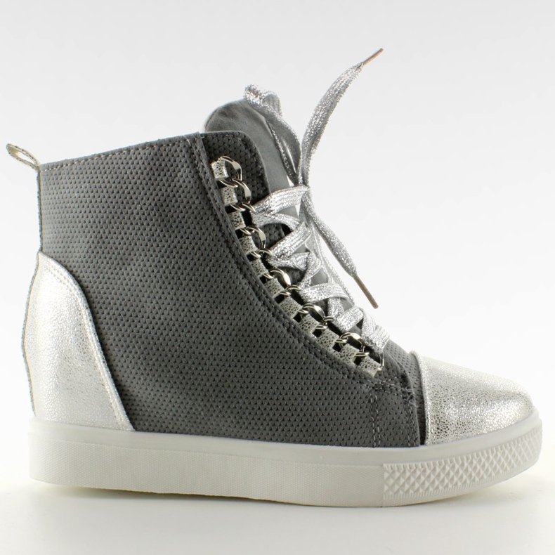 Turnschuhe mit R72 Grey2 / Silver Ketten grau