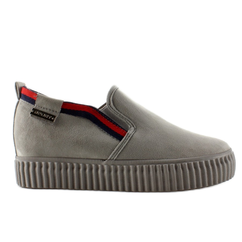 Creepers Slipon mit Streifen 2018-47 Grau