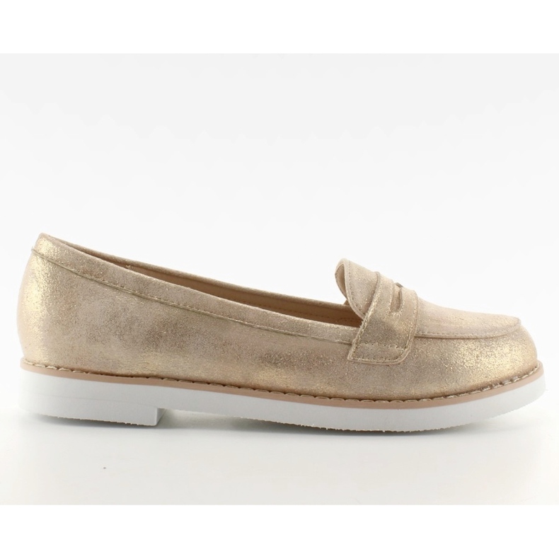Loafers aus Leder für Frauen 7112 Beige