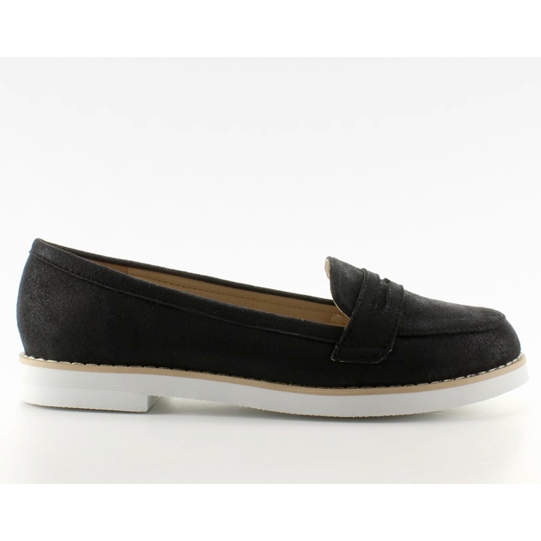 Loafers aus Leder für Damen 7112 Schwarz