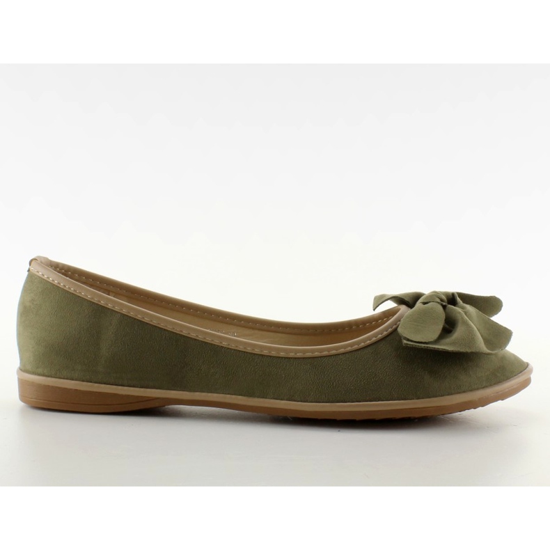 Wildlederballerinas mit Schleife SK26 Grün