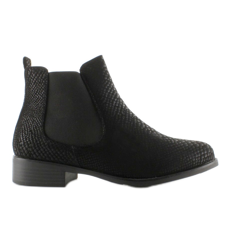 Chelsea Boots, Wildleder Snake Story 1546-90 Schwarz