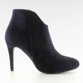 Stiefel mit Ausschnitt AT-0592-L Blau navy blau