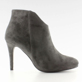 Stiefel mit Ausschnitt AT-0592-L Grey grau