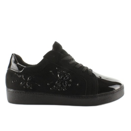 Damenturnschuhe mit Kristallen T273P Schwarz